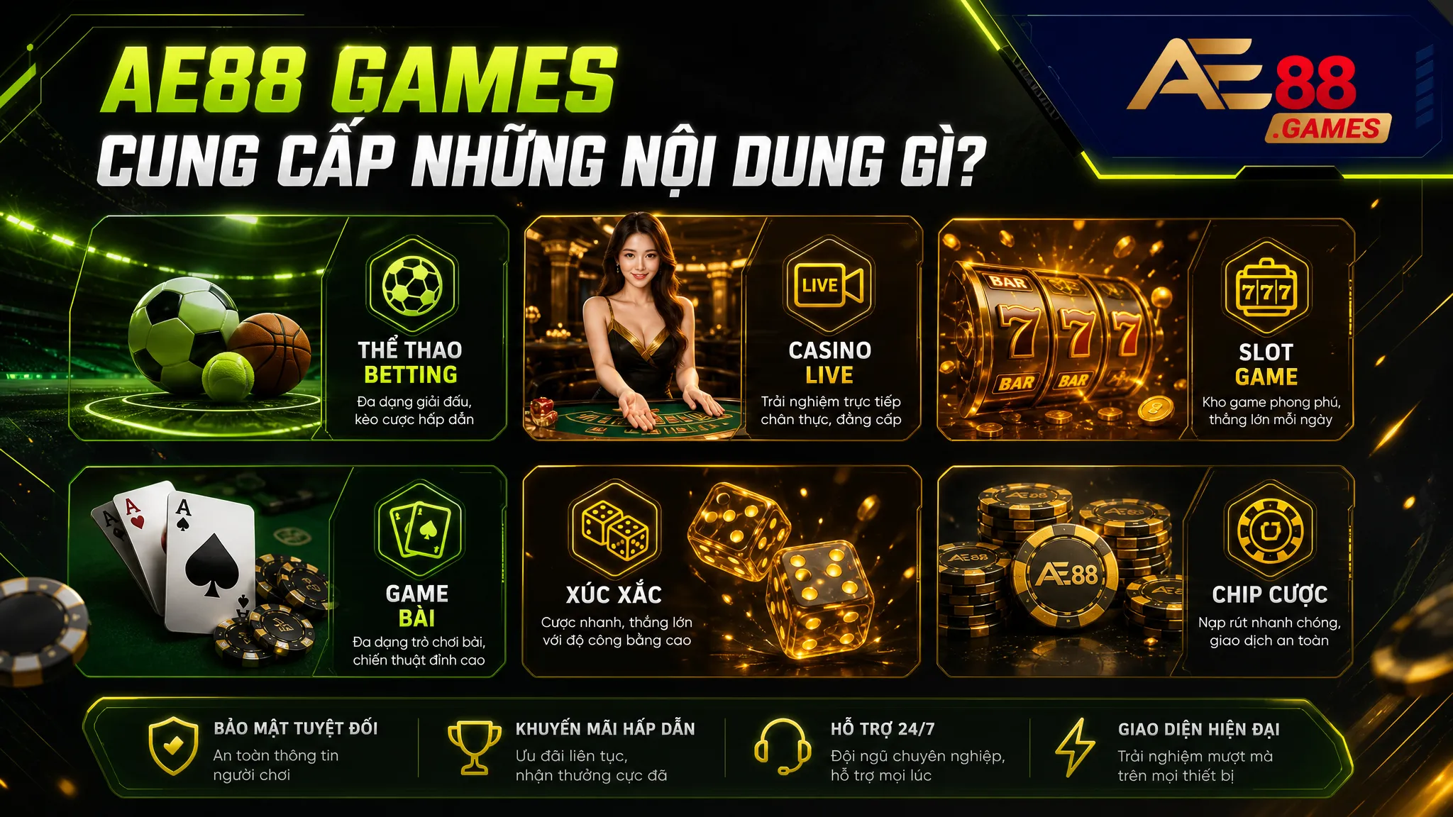 AE88 Games Cung Cấp Những Nội Dung Gì?