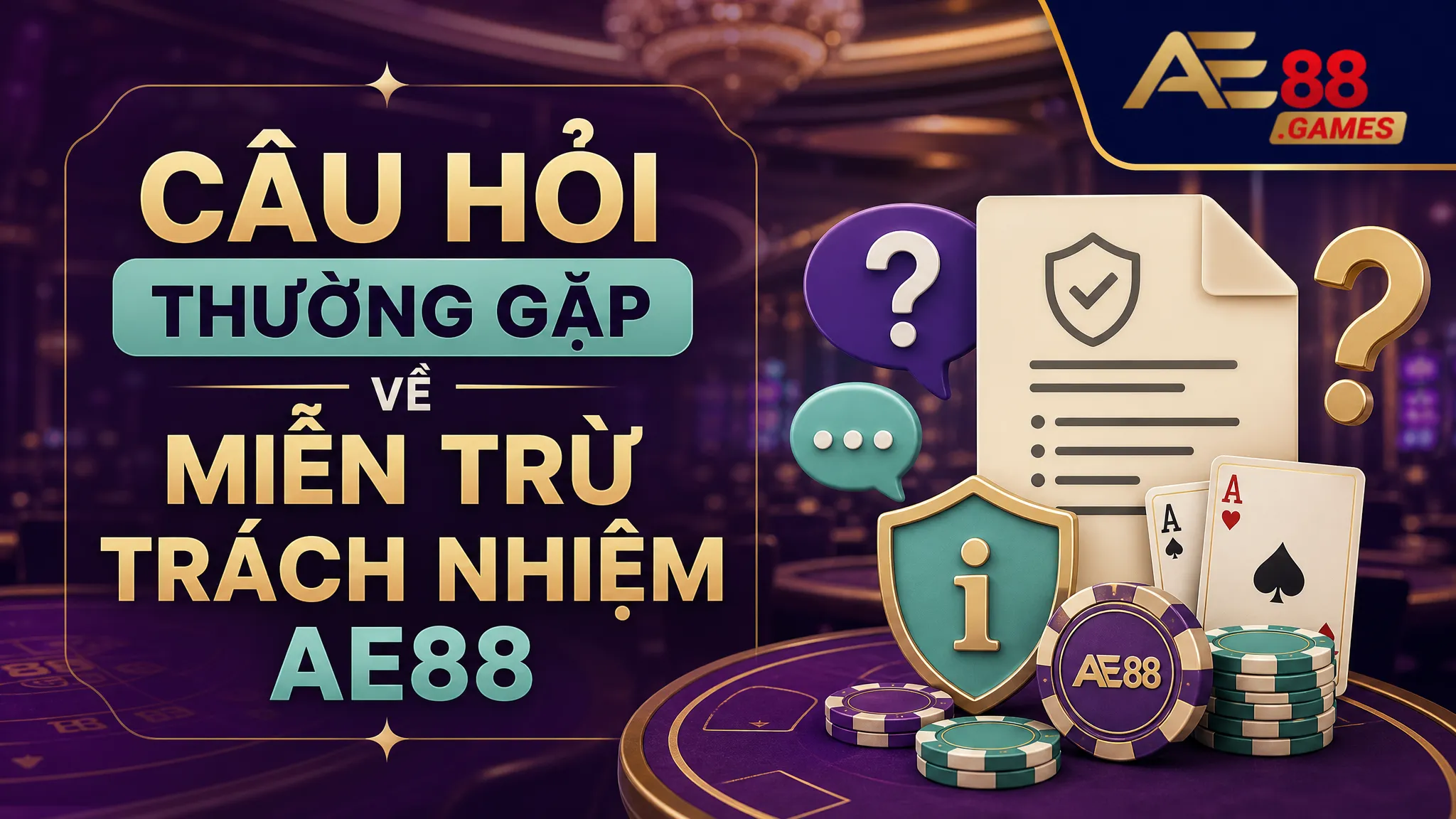 Miễn Trừ Trách Nhiệm AE88 Games – Phạm Vi Thông Tin Và Giới Hạn Cam Kết 4 Câu Hỏi Thường Gặp Về Miễn Trừ Trách Nhiệm AE88
