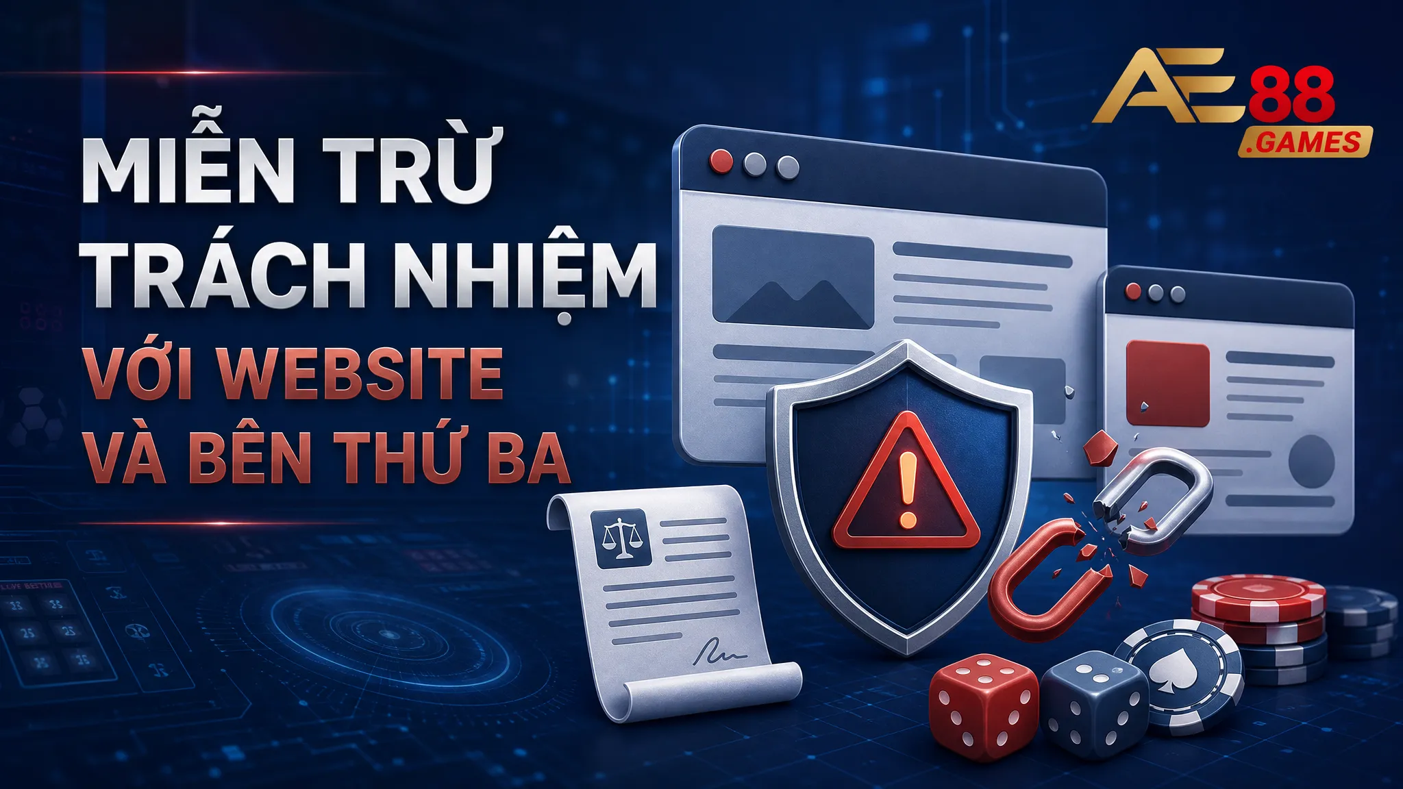 Miễn Trừ Trách Nhiệm AE88 Games – Phạm Vi Thông Tin Và Giới Hạn Cam Kết 2 Miễn Trừ Trách Nhiệm AE88 Games – Phạm Vi Thông Tin Và Giới Hạn Cam Kết