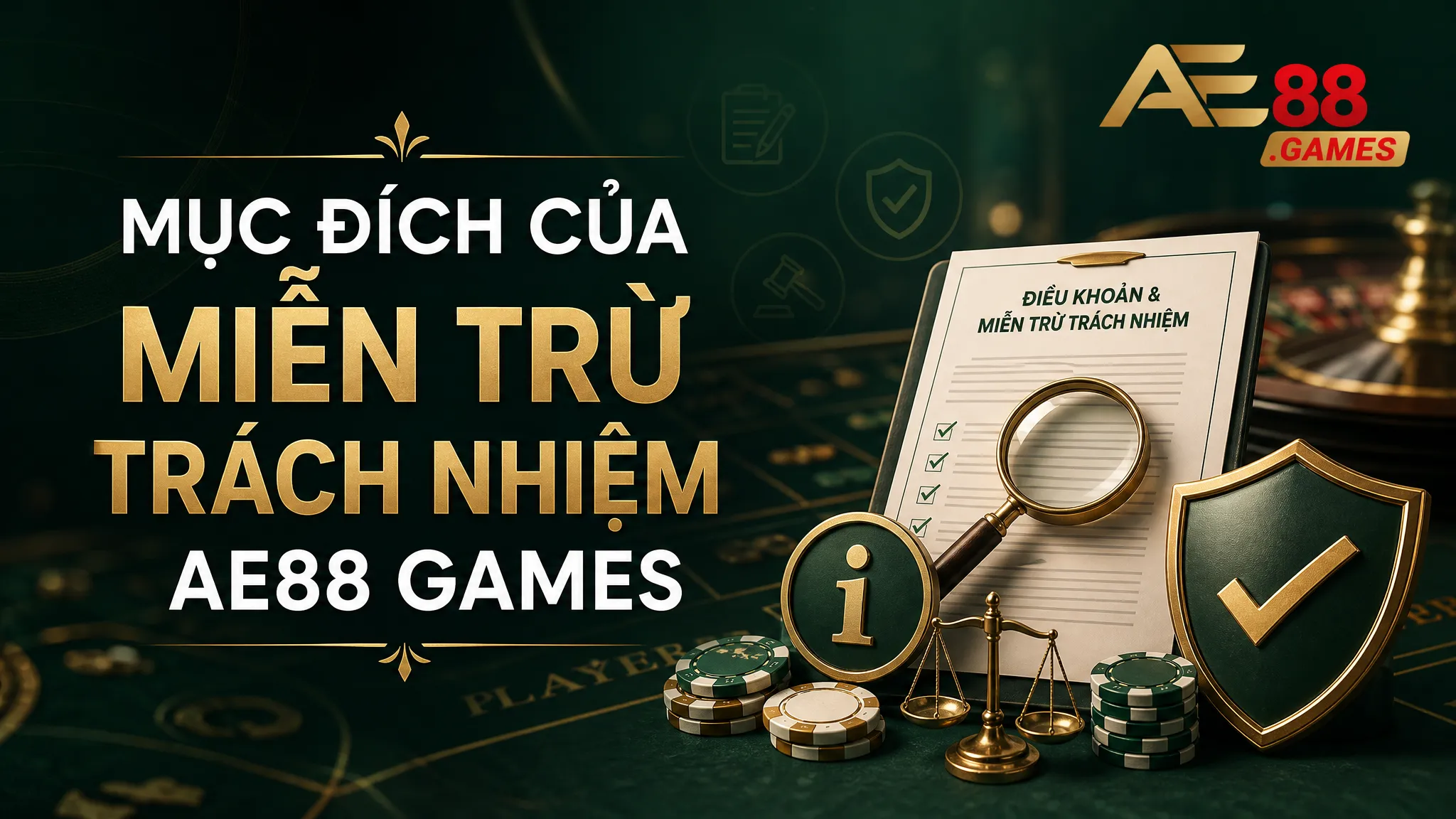 Miễn Trừ Trách Nhiệm AE88 Games – Phạm Vi Thông Tin Và Giới Hạn Cam Kết 1 Mục Đích Của Miễn Trừ Trách Nhiệm AE88 Games