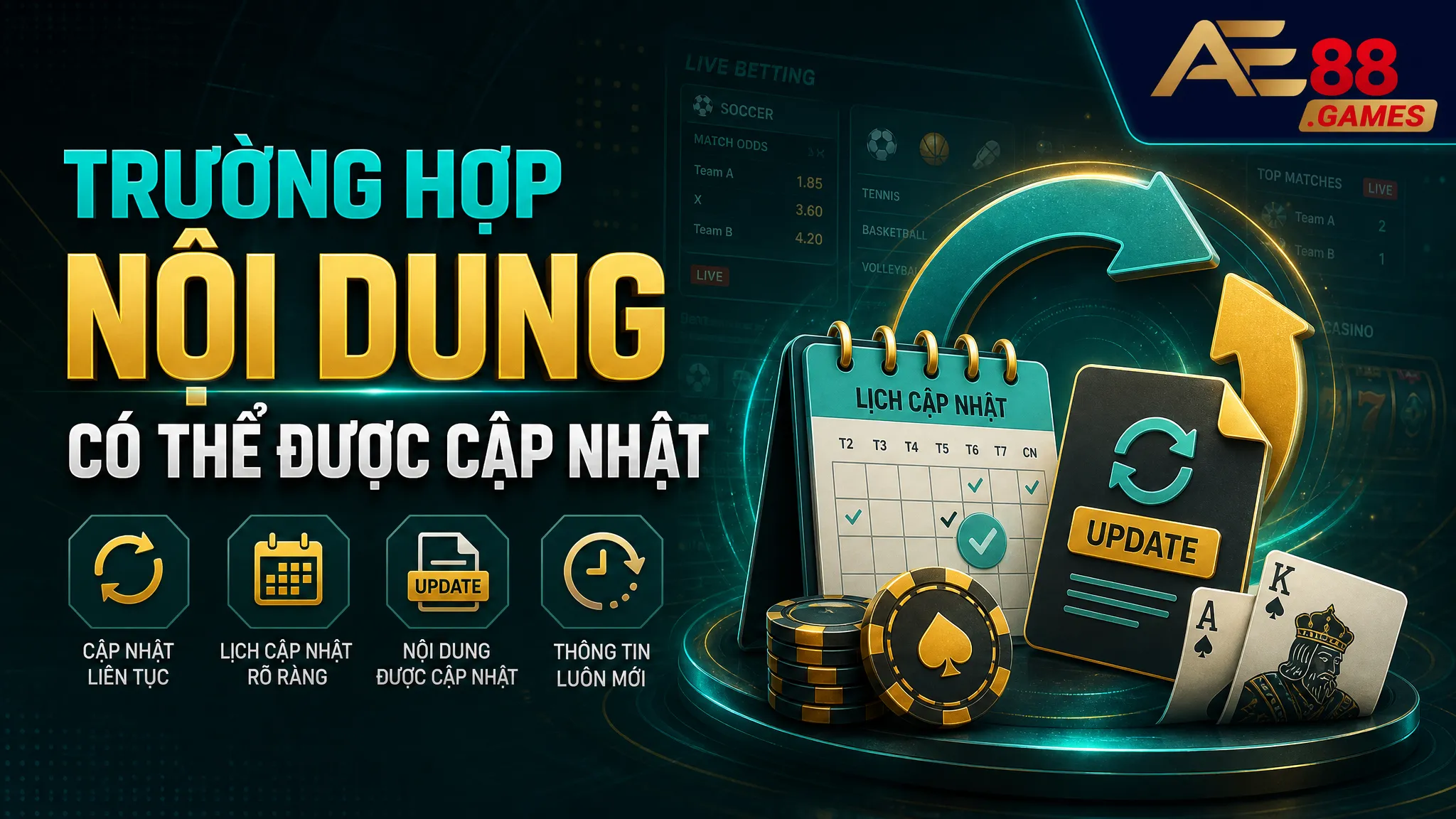 Miễn Trừ Trách Nhiệm AE88 Games – Phạm Vi Thông Tin Và Giới Hạn Cam Kết 3 Trường Hợp Nội Dung Có Thể Được Cập Nhật